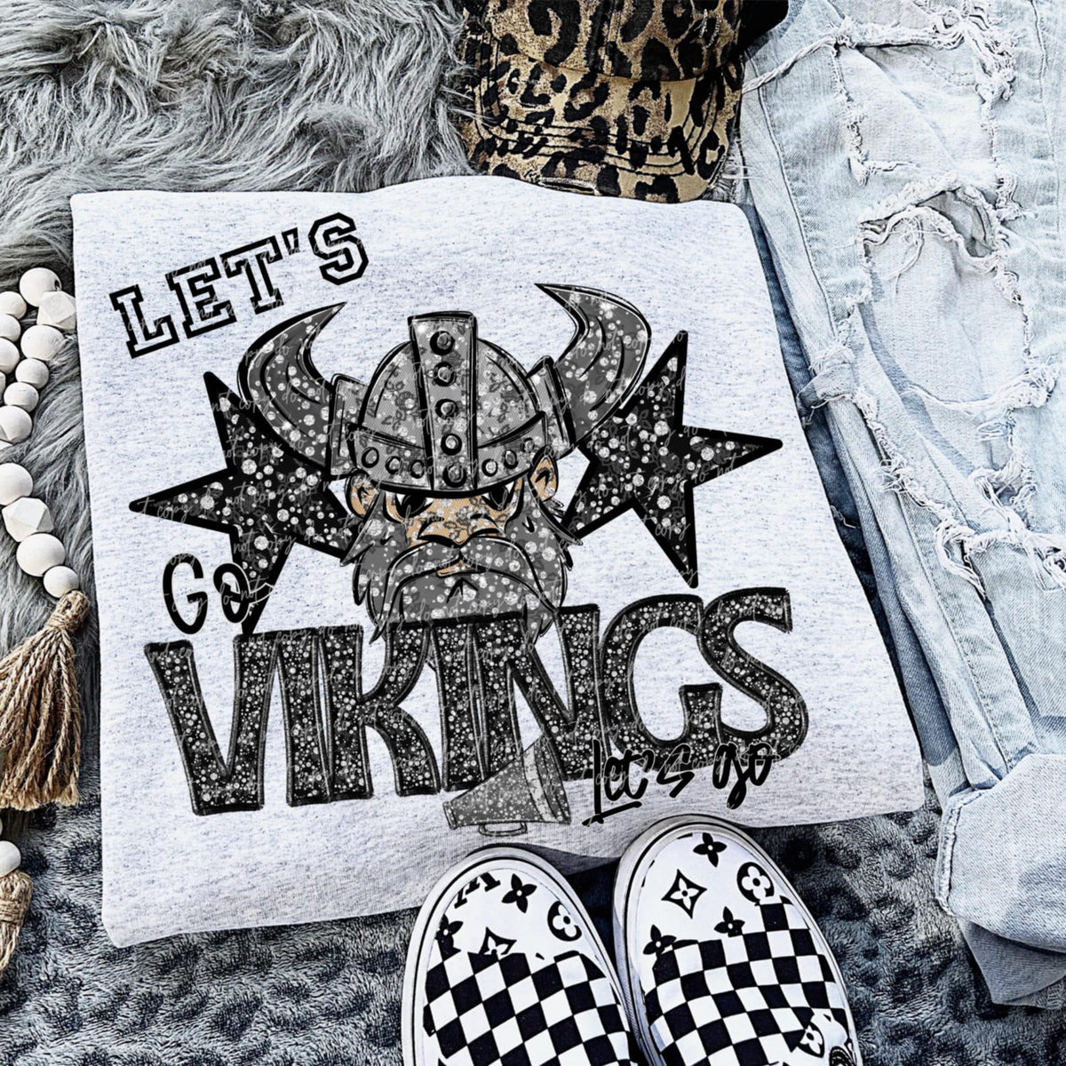 Let’s go Vikings silver (virgo) 92752 DTF transfer