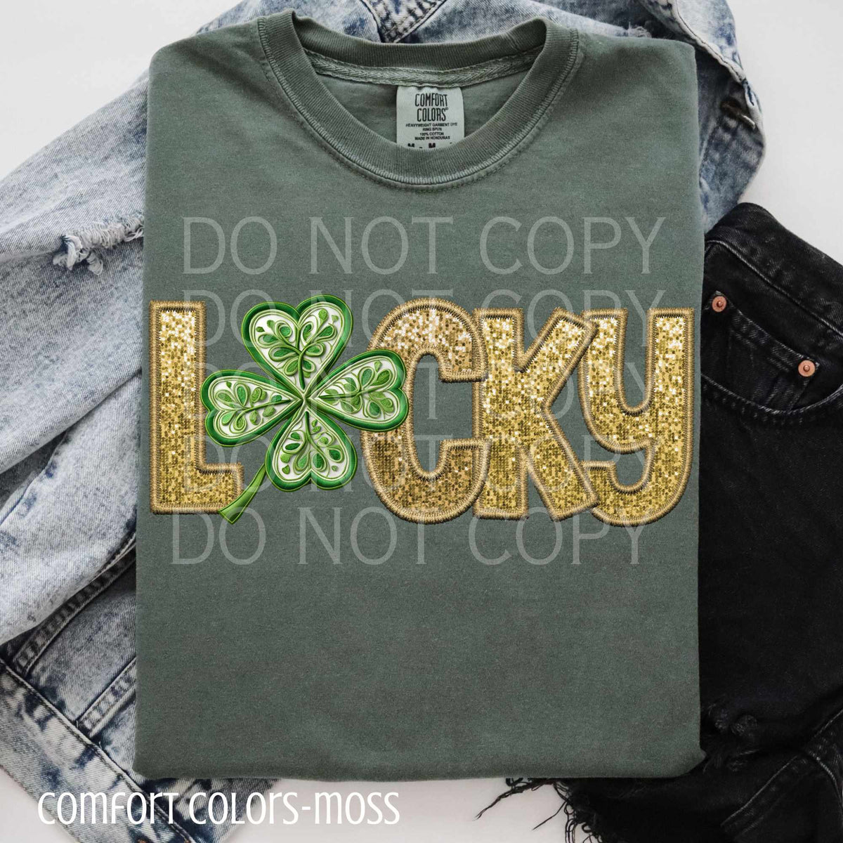 Lucky gold glitter (CSG) 80148 DTF transfer