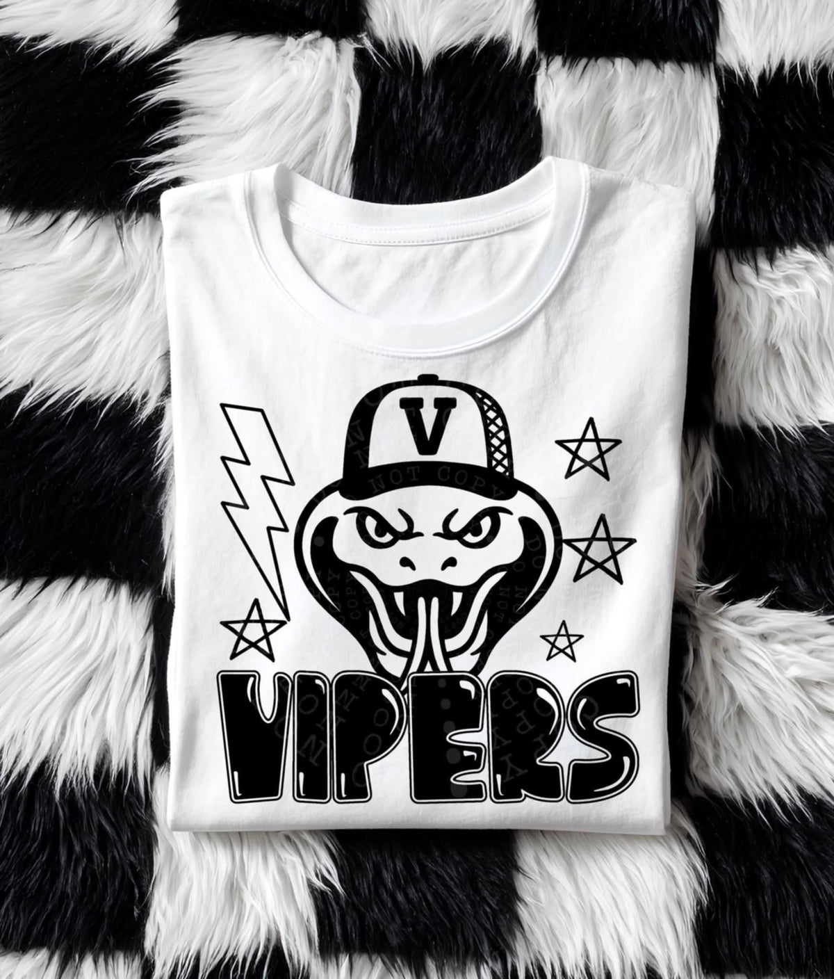 Vipers Mascot BLACK (C’s) DTF transfer