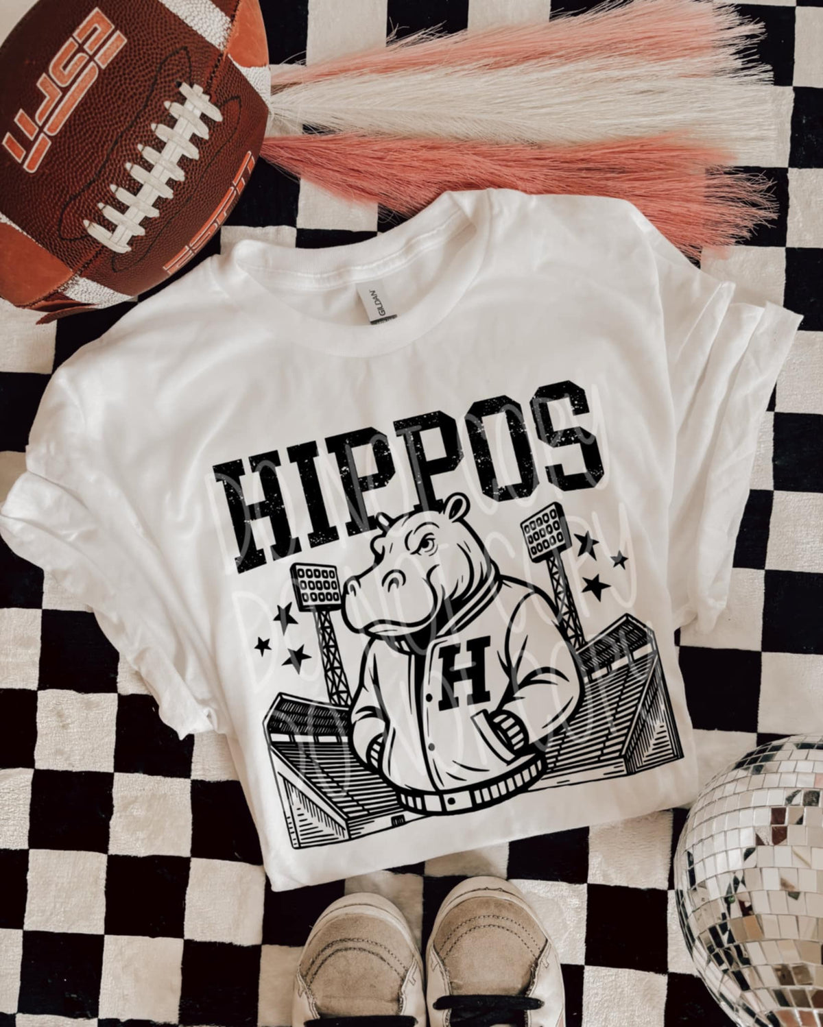Hippos Letterman mascots PHDC DTF transfer