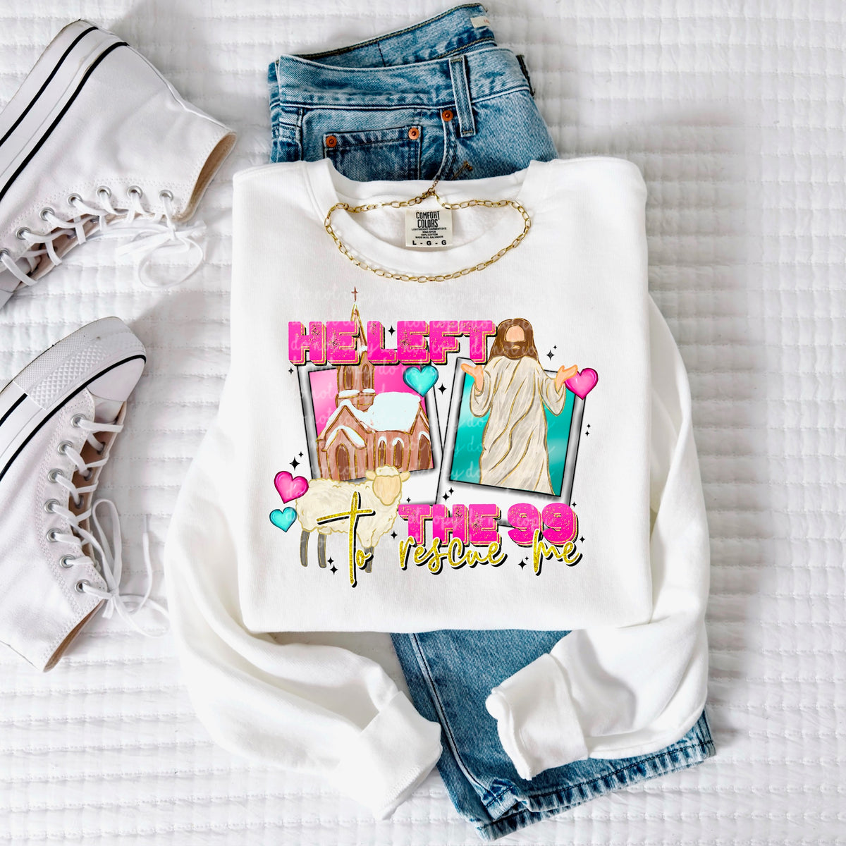 He left the 99 to rescue me 117464 DTF Transfer