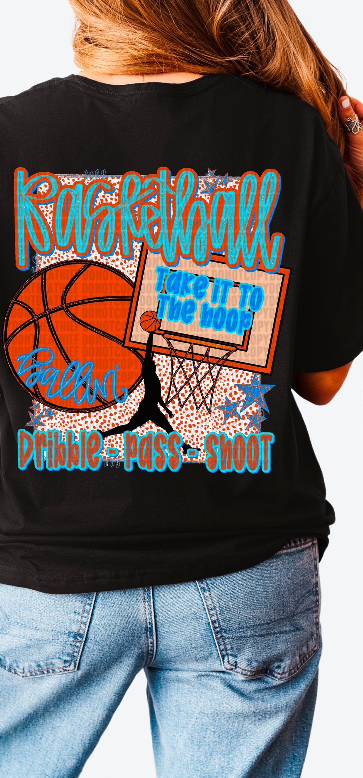 Basketball take it to the hoop 90465 DTF transfer