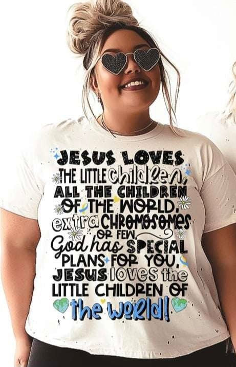 Jesus loves all the little children 73234 DTF transfer