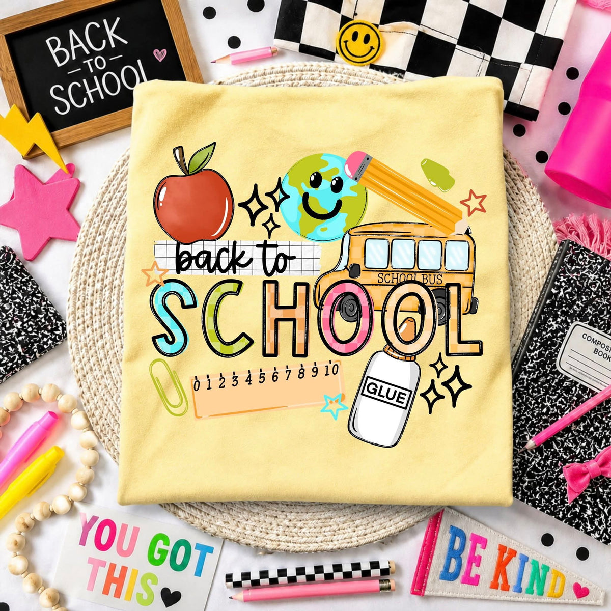Back to school with bus Sunday Special DTF transfer