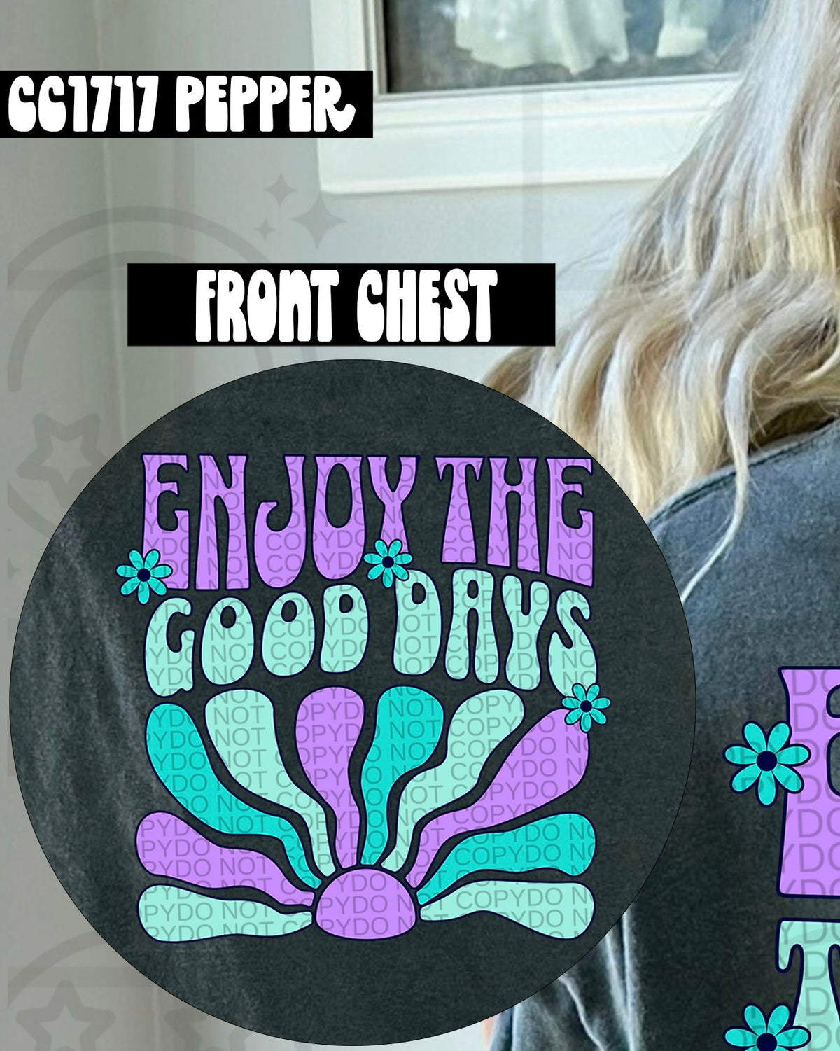 Enjoy the good days pocket (HW) 99468 DTF transfer