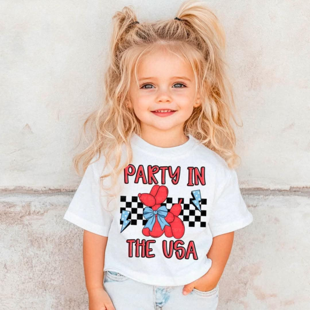 Party in the USA balloon dog (CMD) 96175 DTF transfer