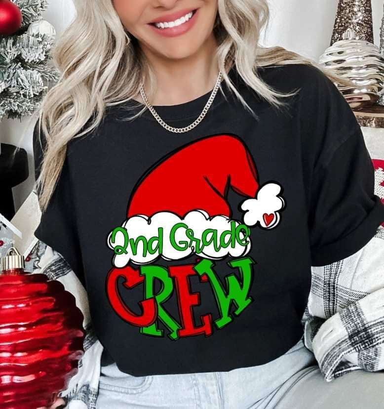 2nd grade crew Santa hat (S&G) 70398 DTF transfer