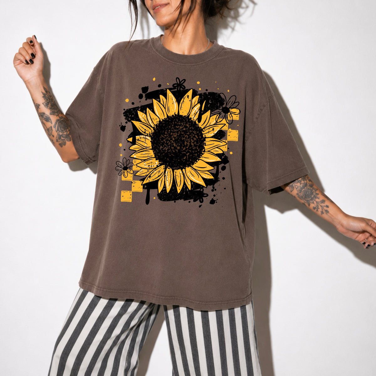 Grunge Sunflower (CSC) DTF Transfer