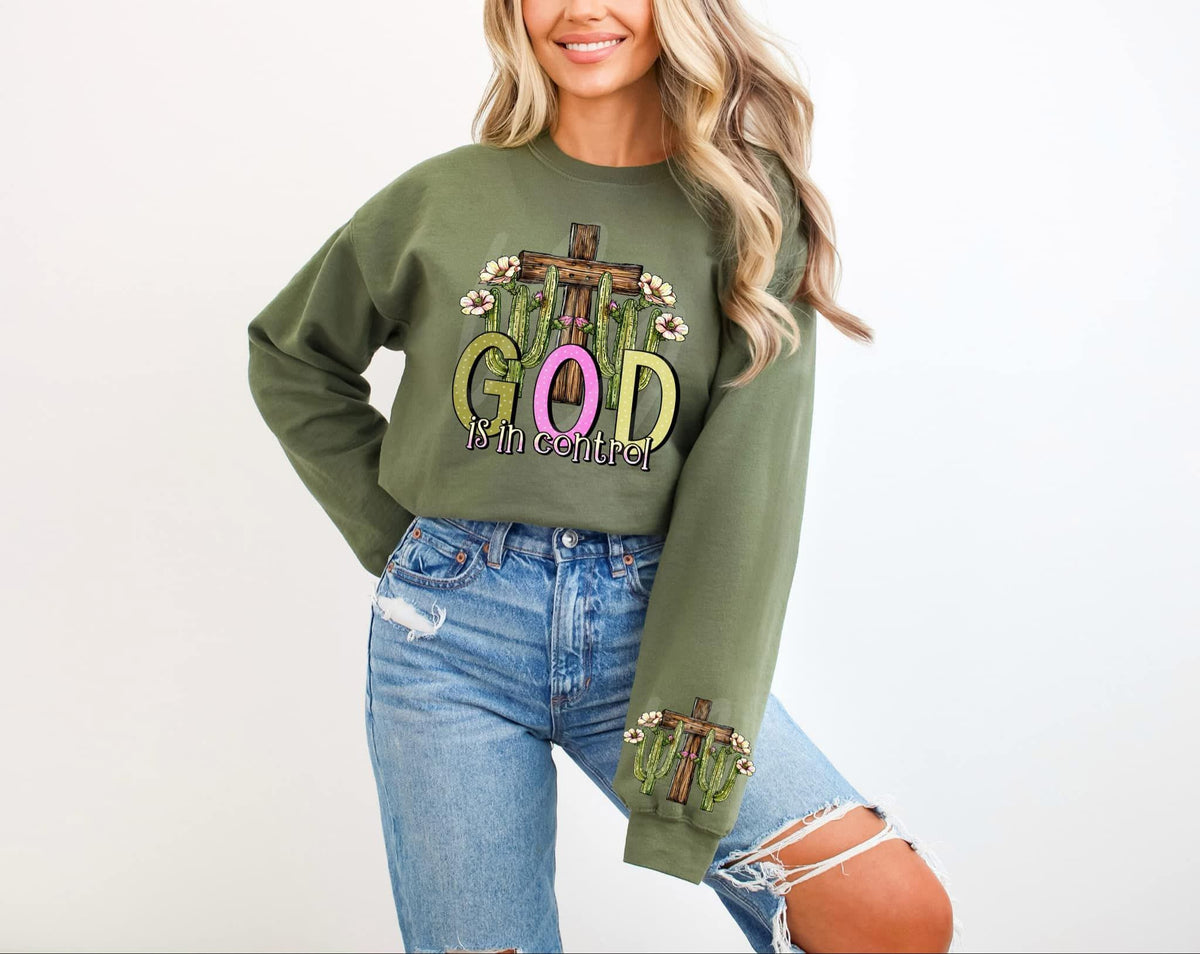 God is in control FRONT 82410 DTF transfer