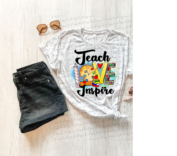 Teach love inspire 13438 DTF transfer