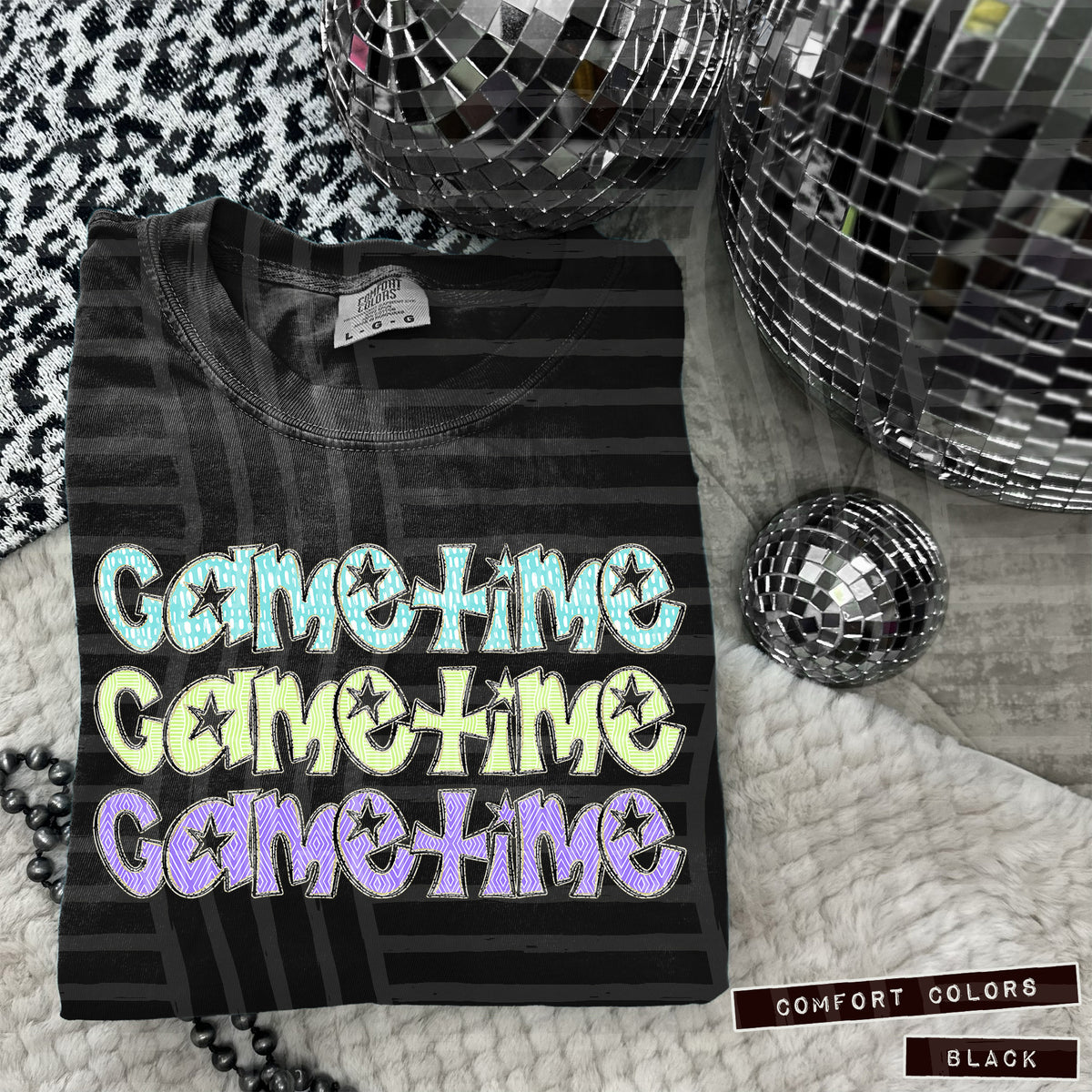 Gametime Pastel Star Stacked (Caplinger) 101598 DTF transfer