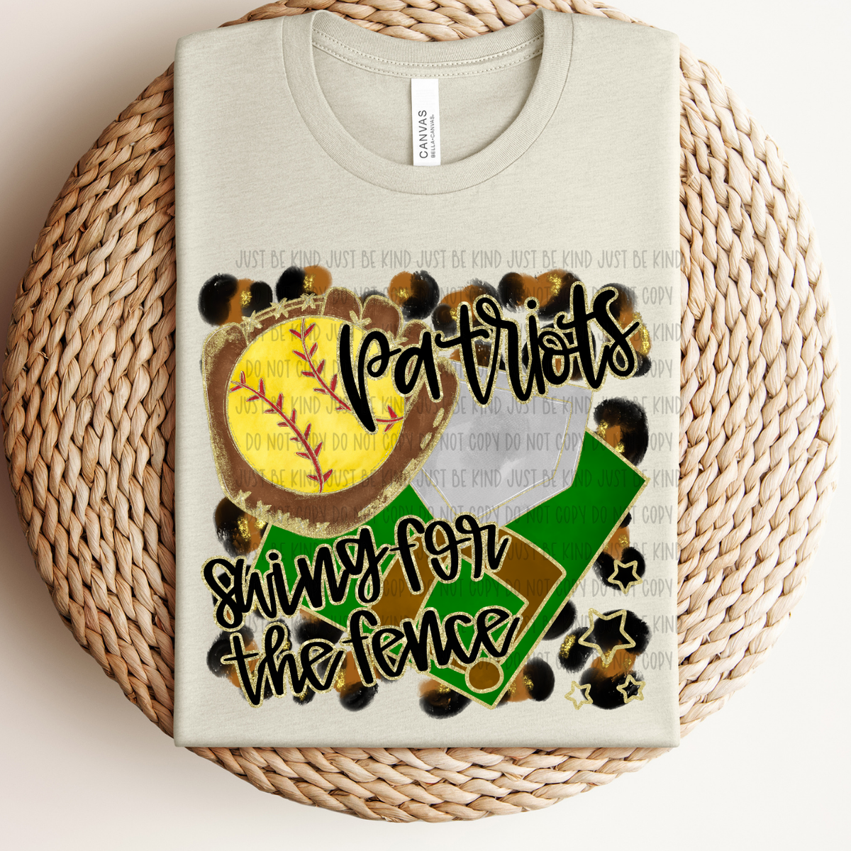 Softball Patriots For The Fence (Caplinger) 83497 DTF Transfer