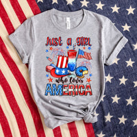 Just a girl who loves America-47059-DTF transfer