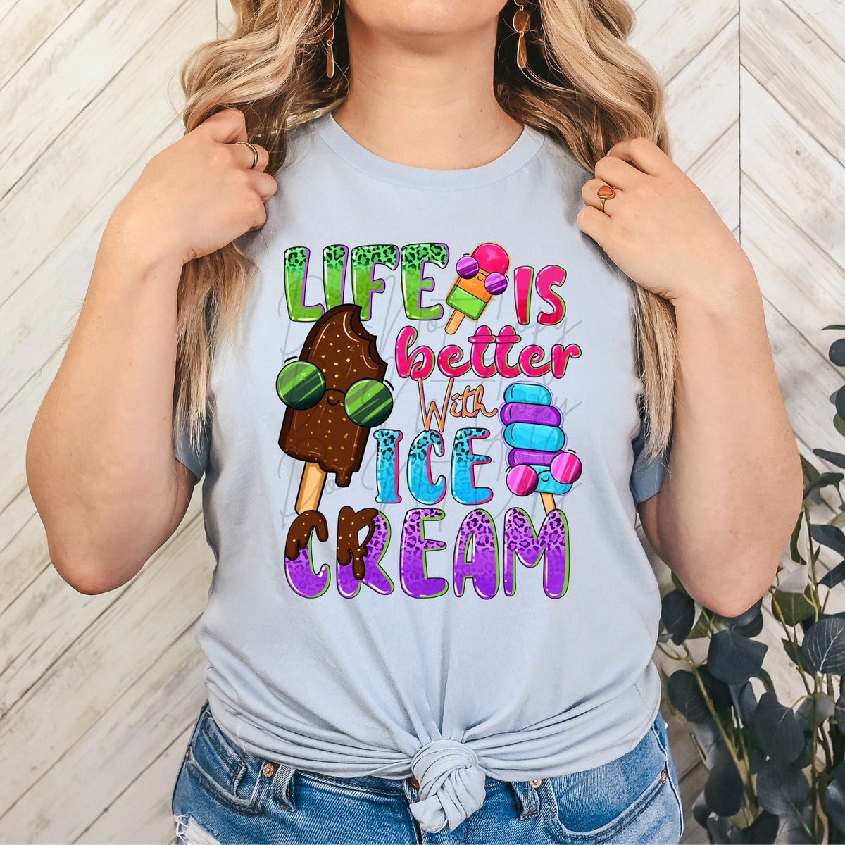 Life is better with ice cream-38070-DTF transfer