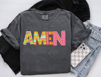 Amen patterned font (S&G) 60403 DTF transfer