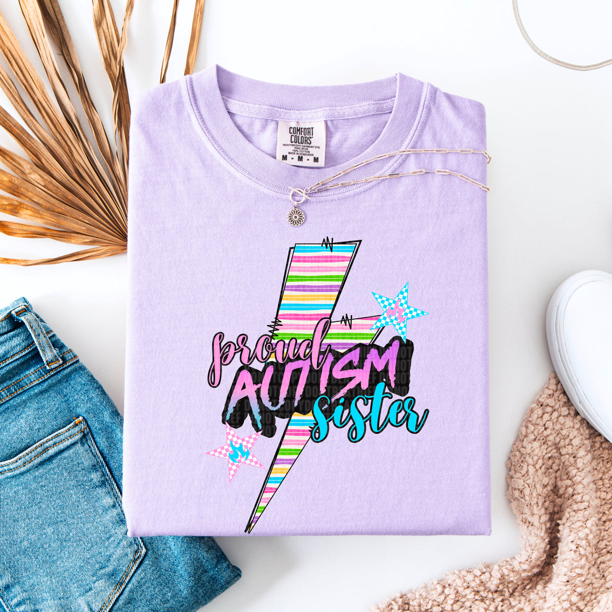 Proud autism sister 93849 DTF transfer