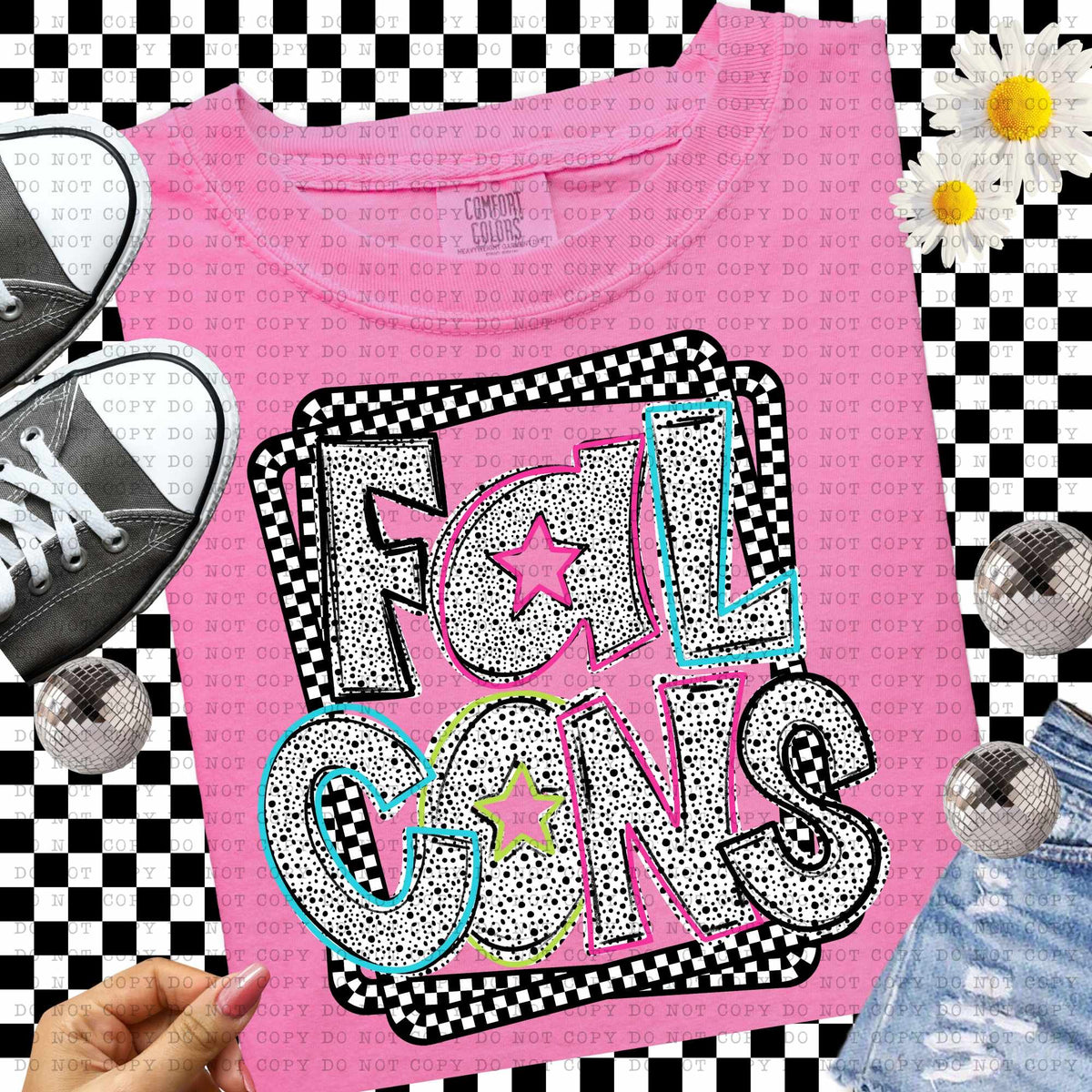 Falcons Dalmatian filled mascots  (ECHT) 55110 DTF transfer