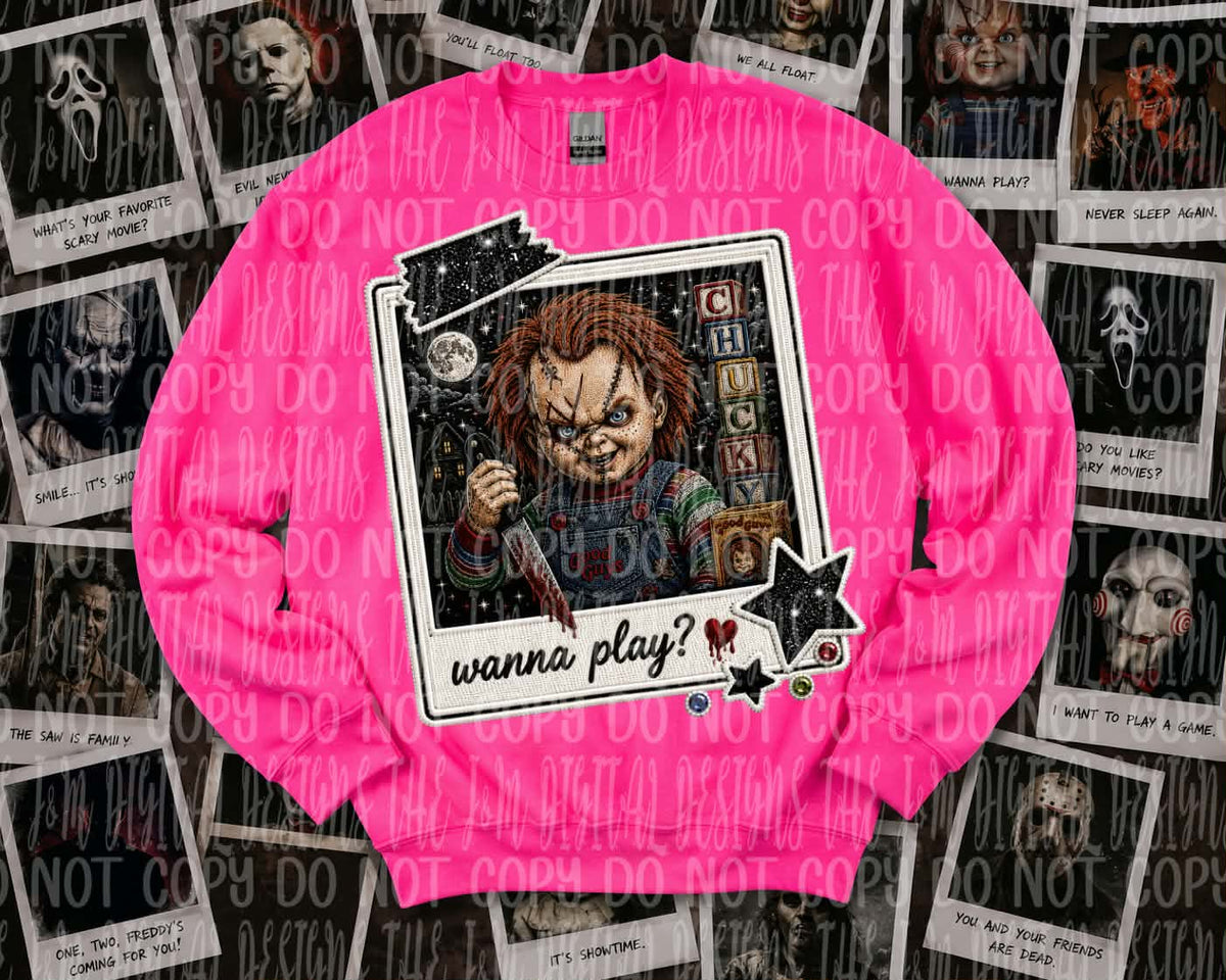 Wanna play?  Polaroid (J&M) DTF transfer