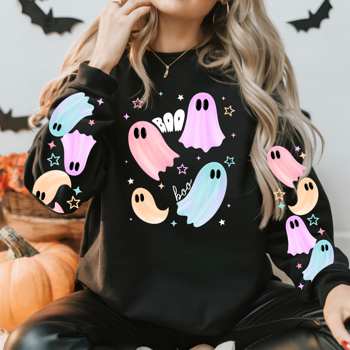 Boo pastel ghosts (front only) (CSC) DTF Transfer