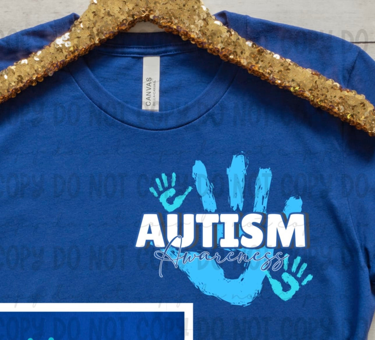 Autism awareness hand (REVEL) 96324 DTF transfer
