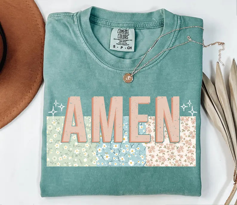Amen white stars 94731 DTF transfer
