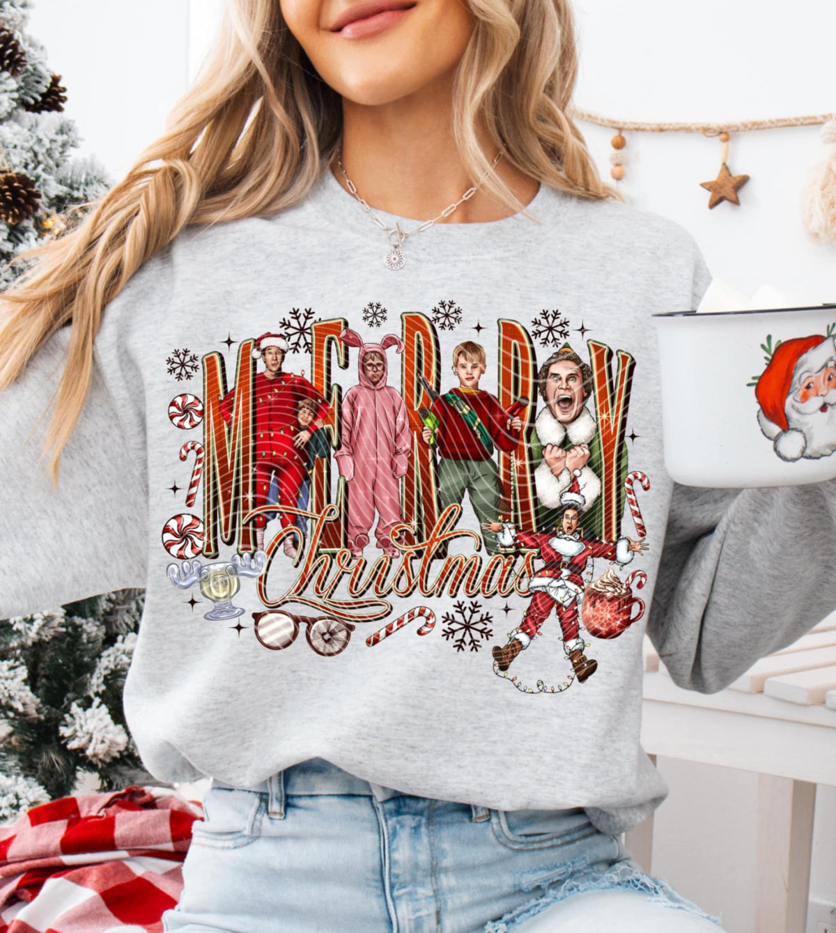 Merry Christmas (classic movies) AG DTF transfer