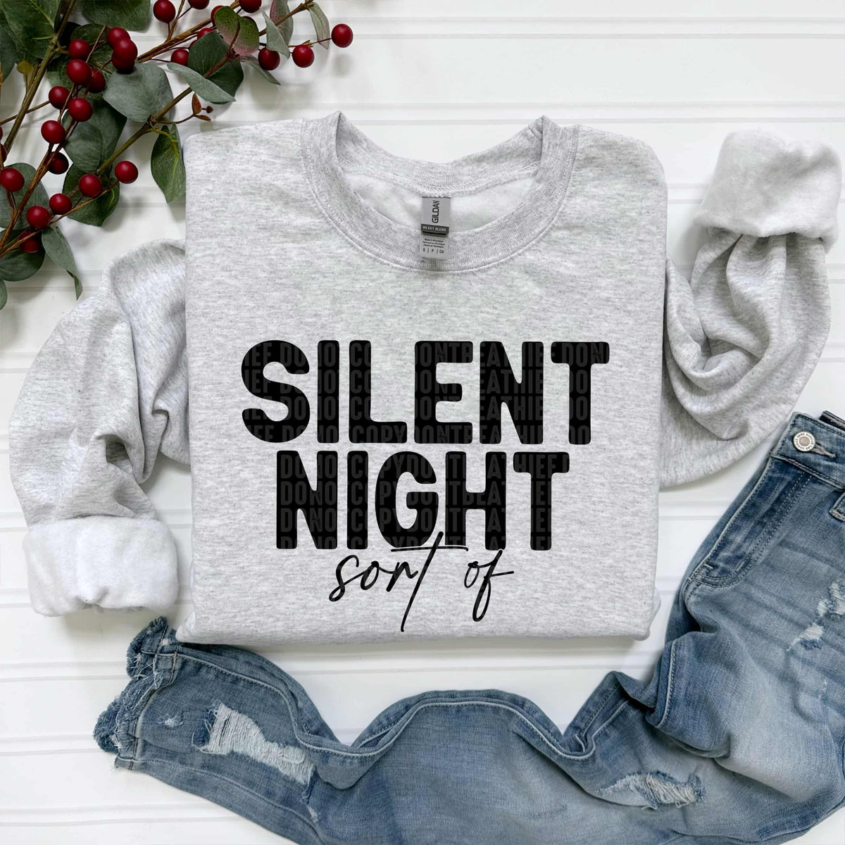 Silent Night sort of BLACK (SDD) DTF Transfer