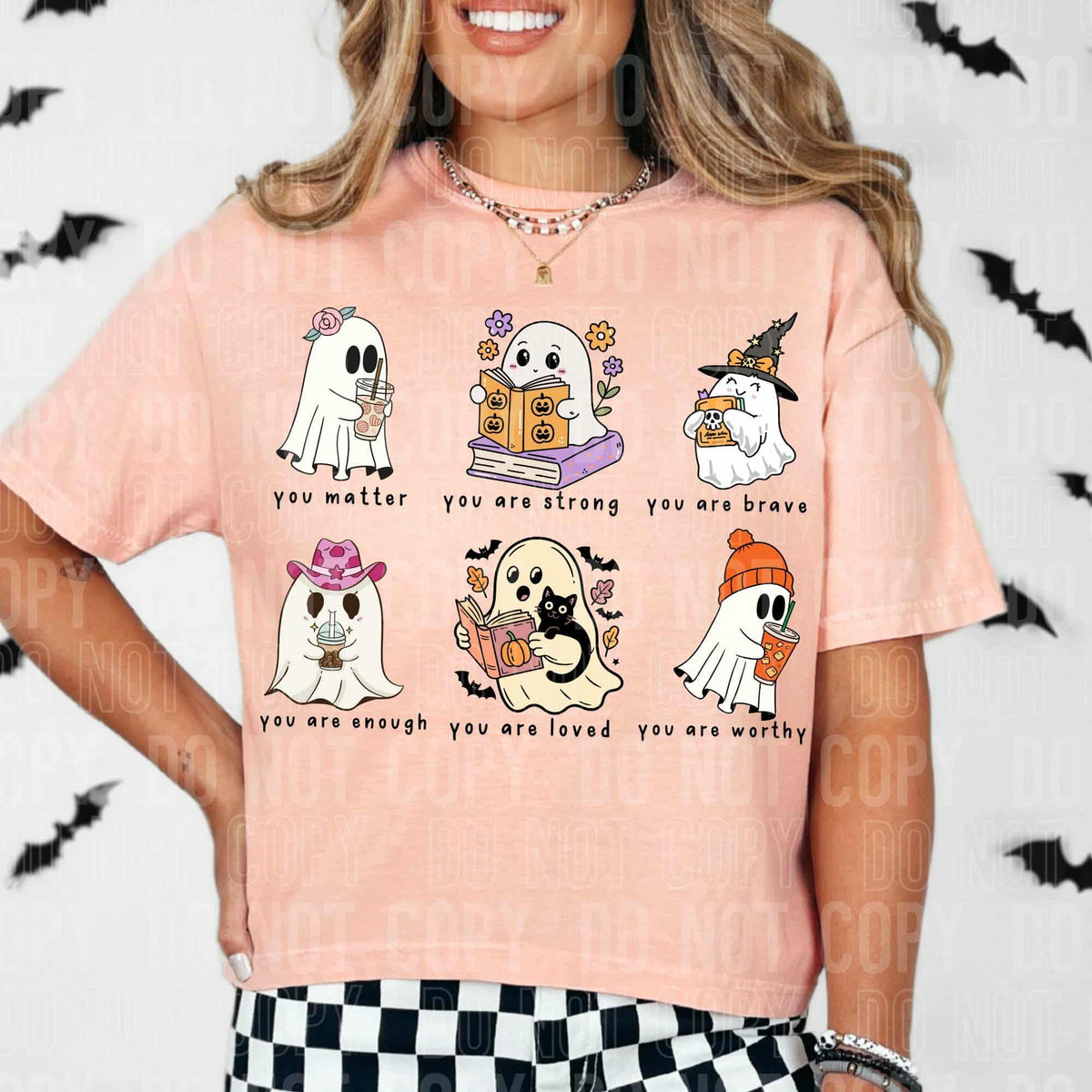 Positive quotes ghosts SBB DTF transfer