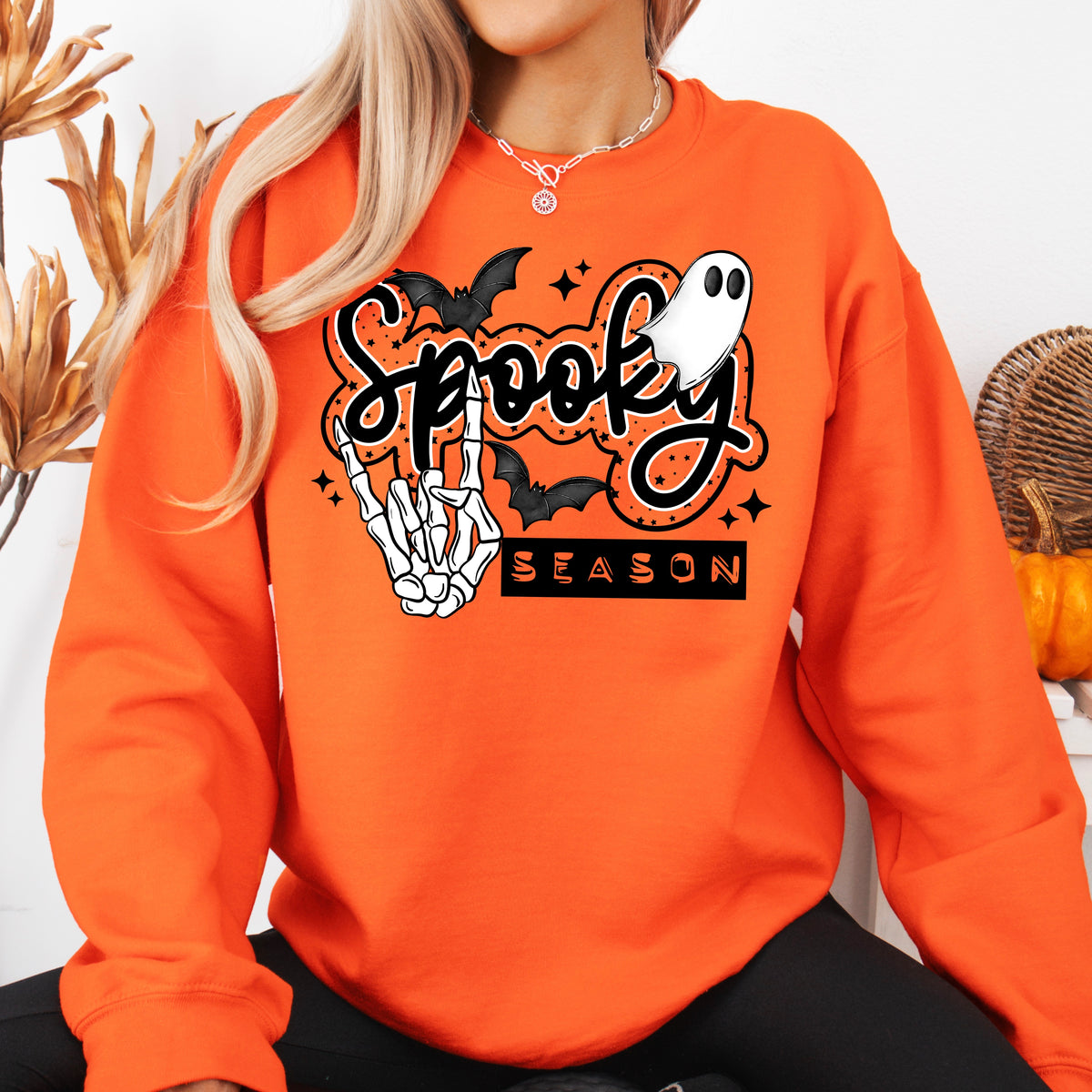 Spooky season skellie hand (black) (CSC) DTF Transfer