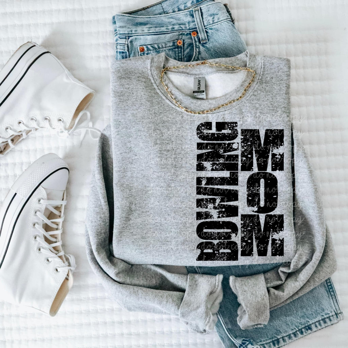 Bowling mom vertical grunge 93193 DTF transfer