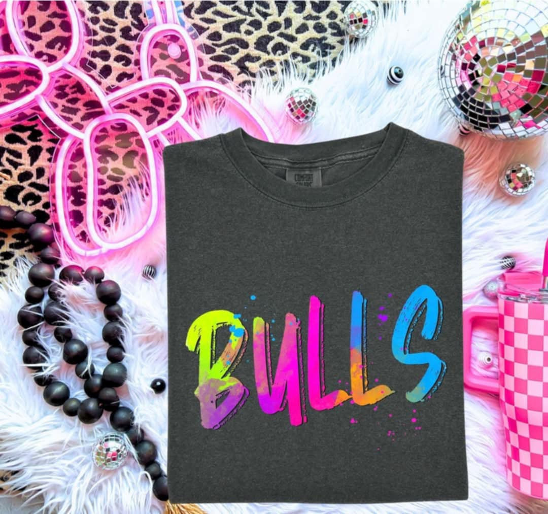 Bulls Neon Splatter (S&G) 99998 DTF transfer