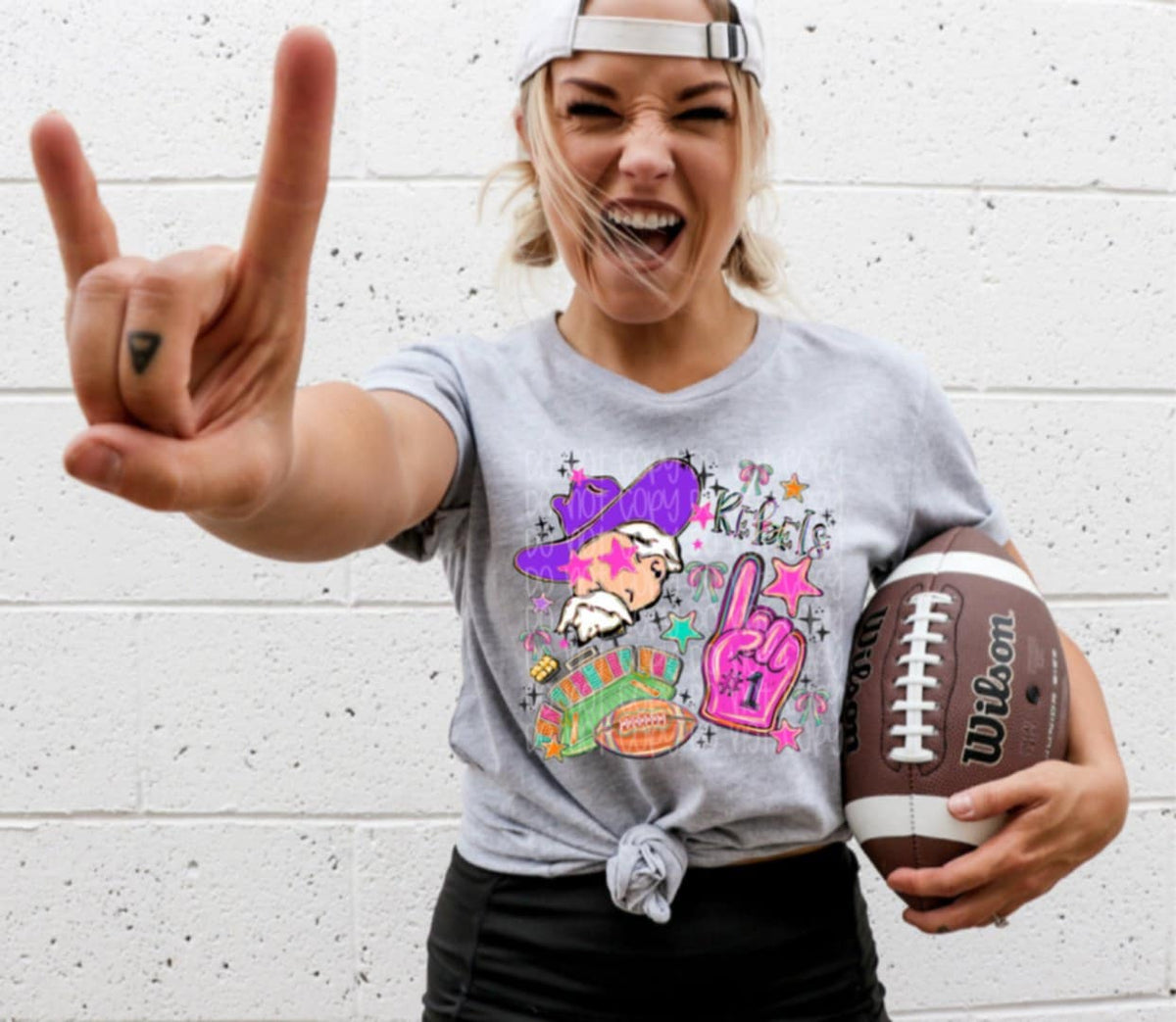 Rebels Rainbow Mascot SSD DTF transfer