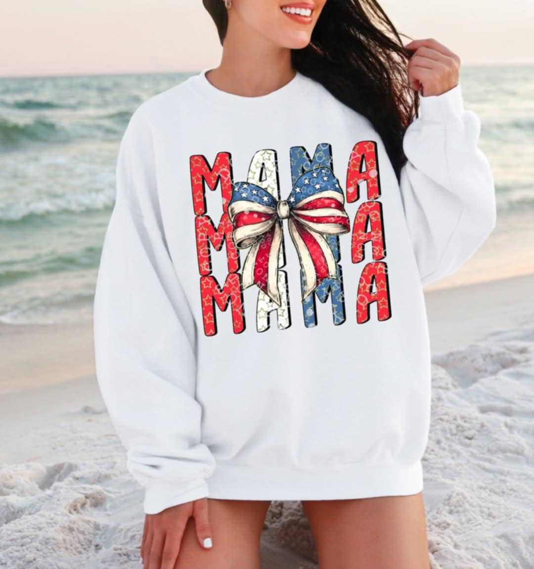 Mama stacked patriotic (C’s) 100048 DTF transfer