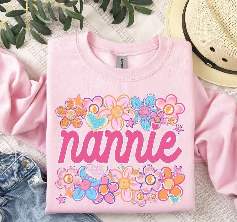 Nannie floral frame (S&G) 79673 DTF transfer