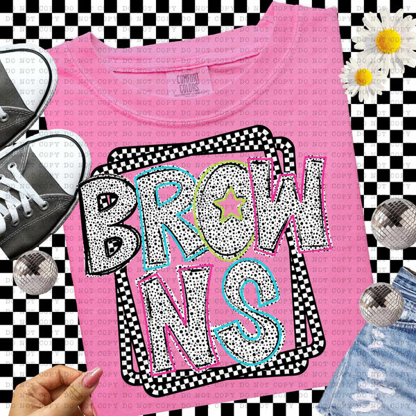 Browns Dalmatian filled mascots (ECHT) 55138 DTF transfer