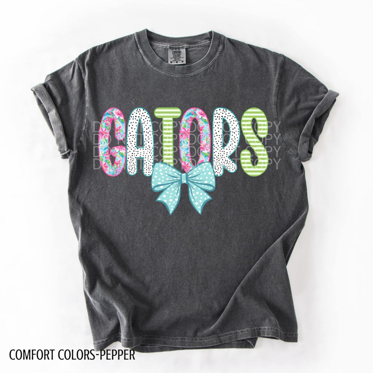 Gators blue bow (CSG) 92415 DTF transfer