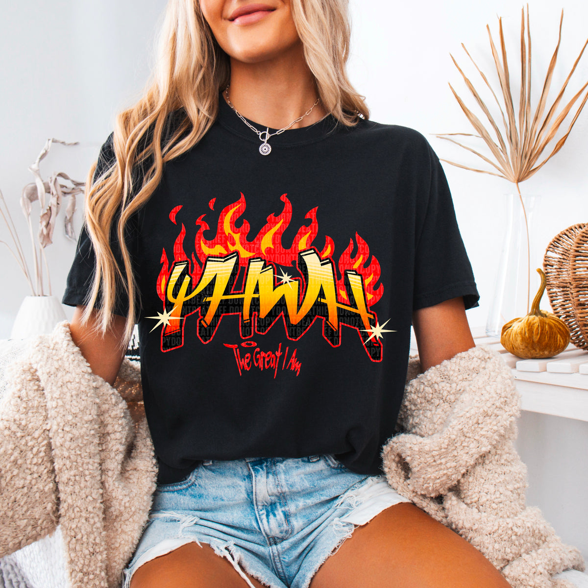 YHWH flames 93643 DTF transfer