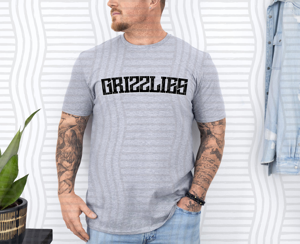 black arch grizzlies (Caplinger) DTF Transfer