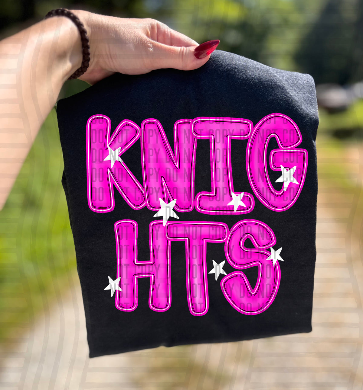 Knights Pink And Preppy Split 112908 DTF transfer