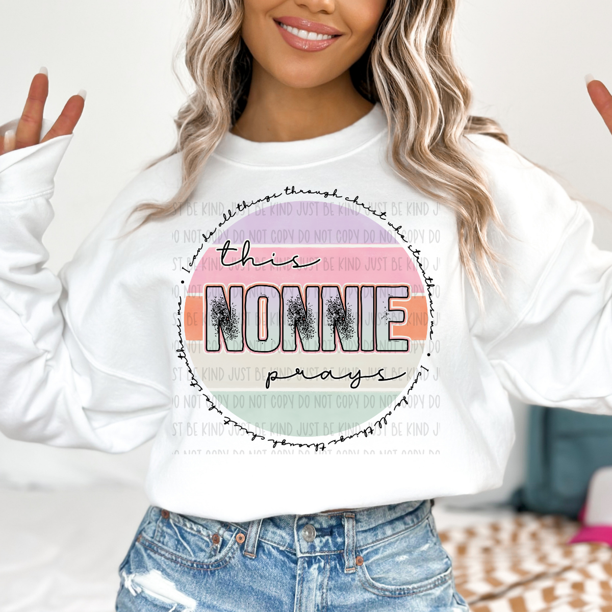 This Nonnie Prays (Kayndi) 72987 DTF Transfer