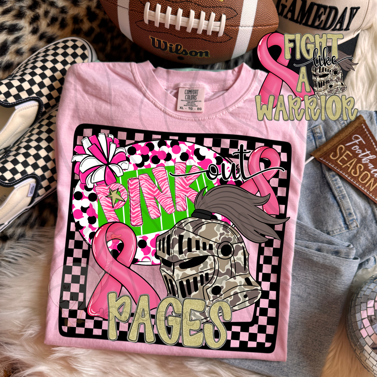 Pages pink out camo (DKD) DTF transfer