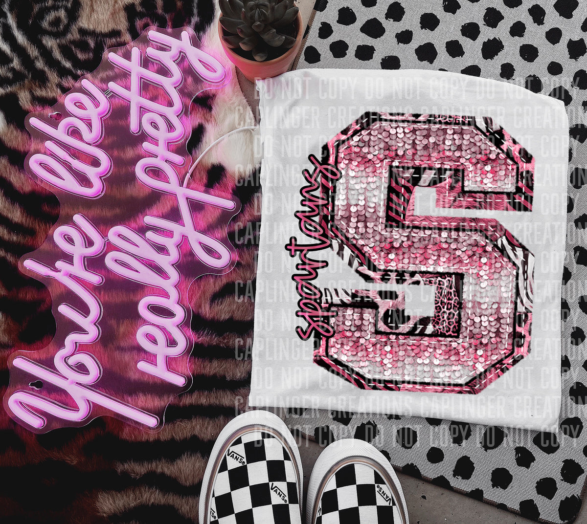 Spartans wild and pink (Caplinger) DTF transfer