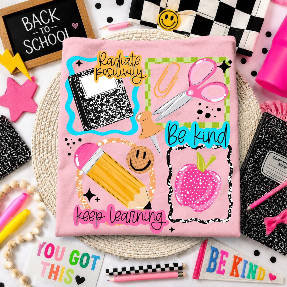 Radiate Positivity school frames (CSC) DTF Transfer