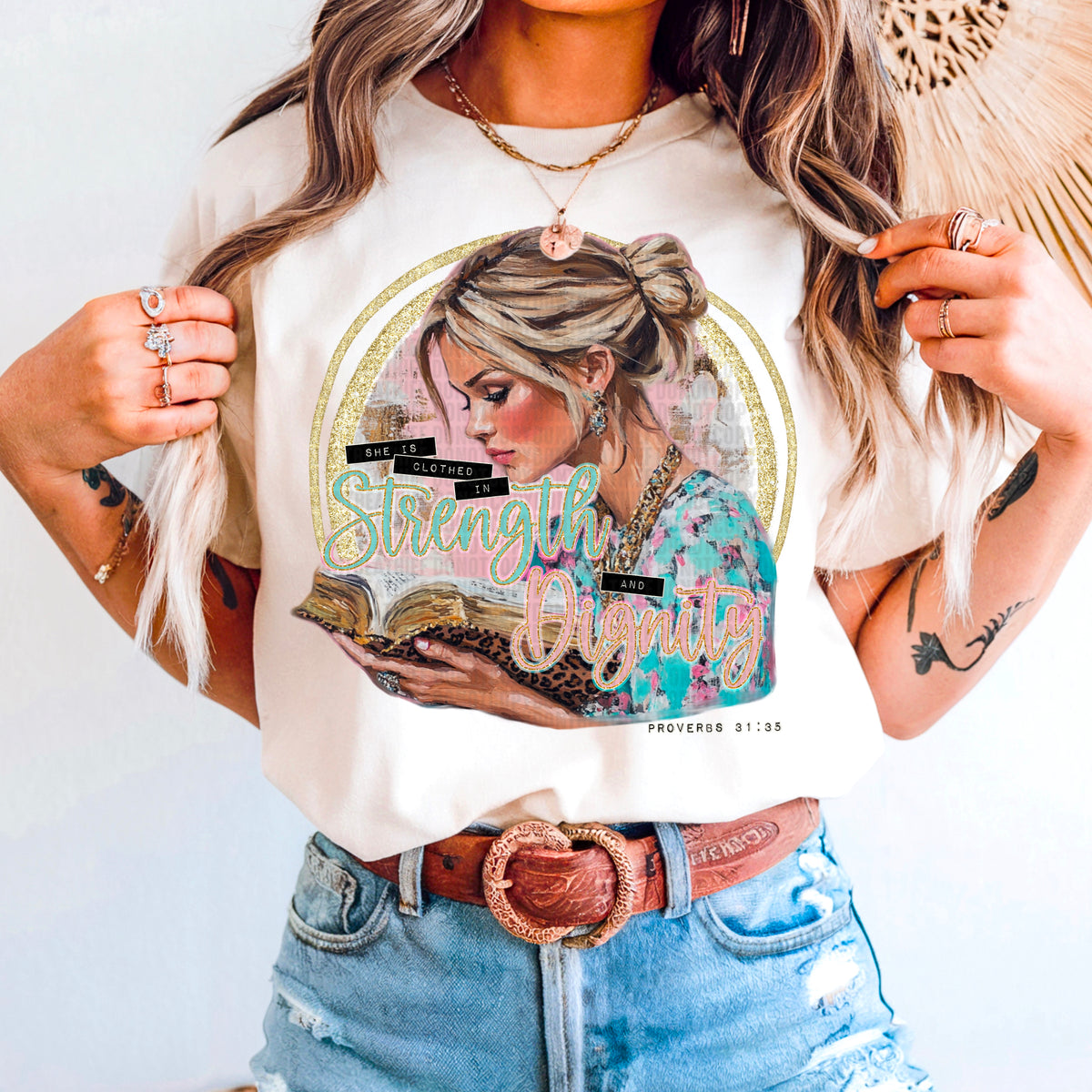 She is clothed in strength and dignity 97635 DTF transfer