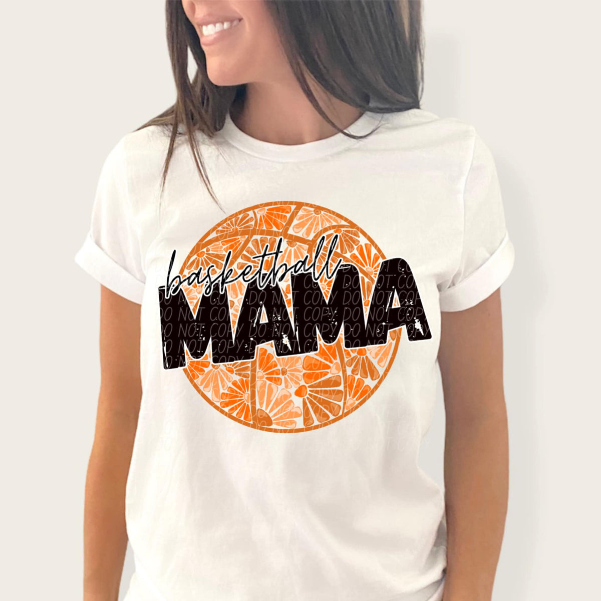 Basketball mama floral ball (CITY) 97193 DTF transfer