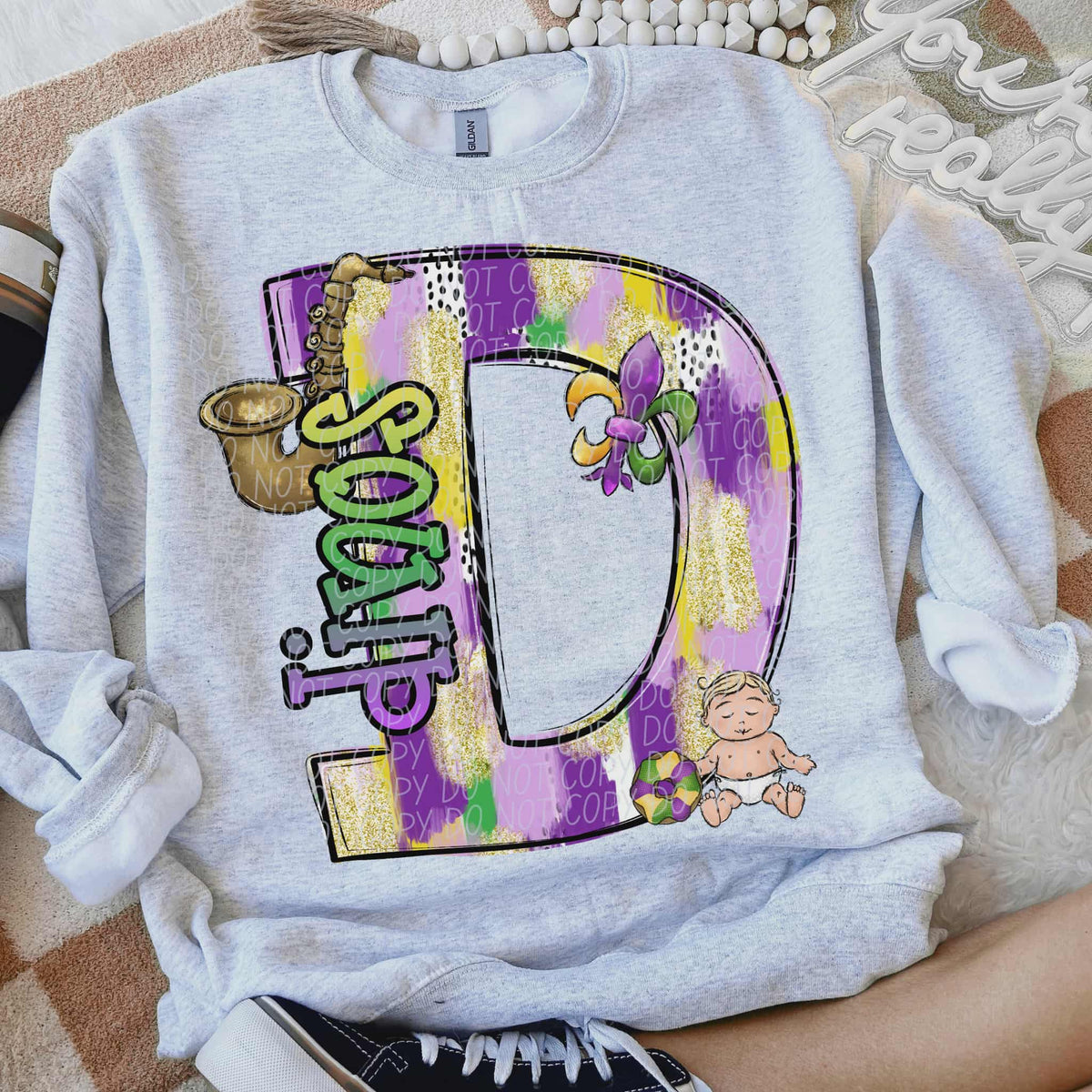 Dinos Mardi Gras (city) DTF Transfer