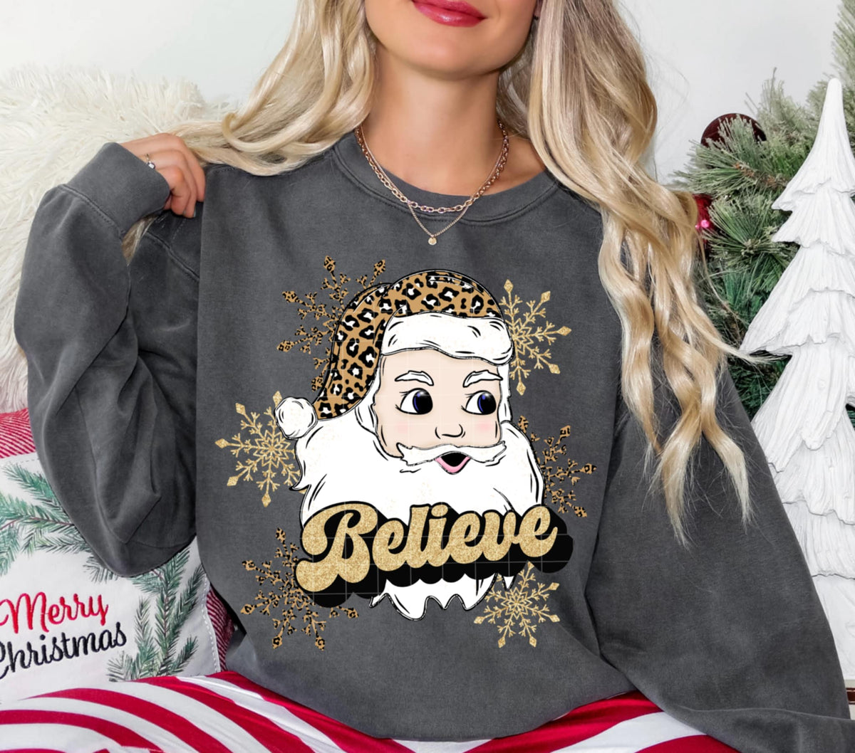 Believe Santa (with lighter skin tone) (Linda) DTF transfer