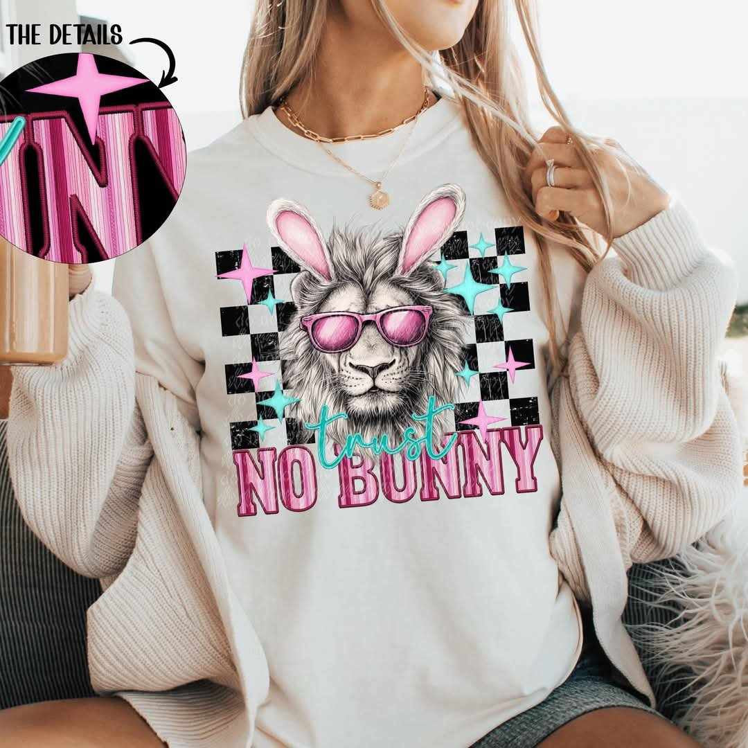 Trust no bunny lion (TTD) 84448 DTF transfer