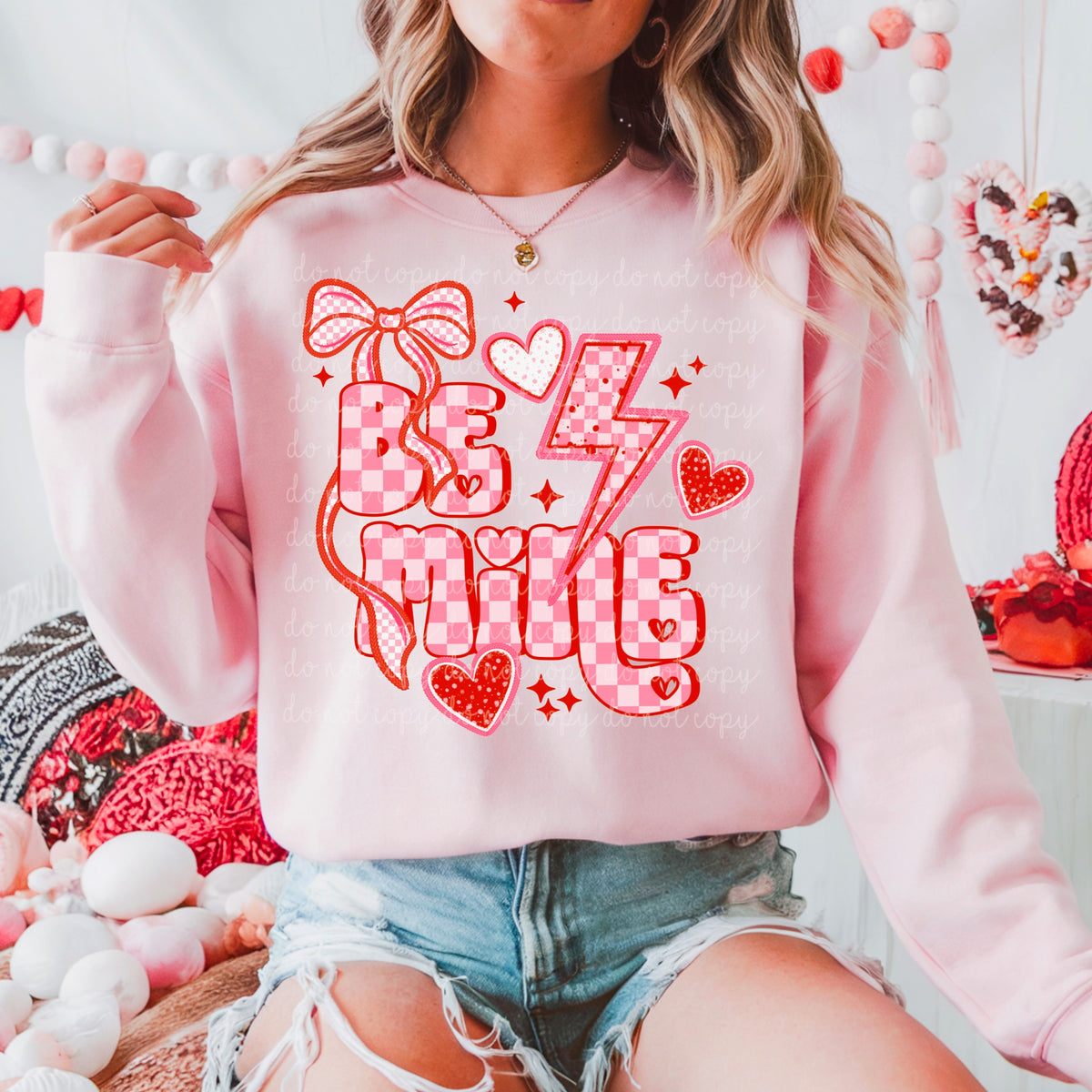 Be Mine Faux Embroidery (exclusive) DTF Transfer