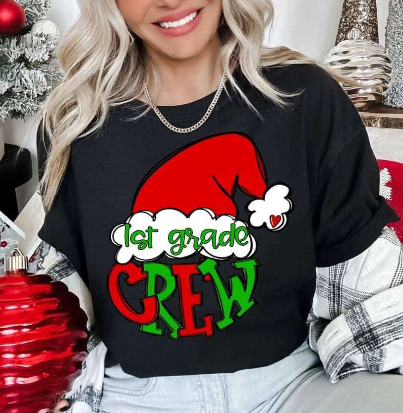 1st grade crew Santa hat (S&G) 70395 DTF transfer